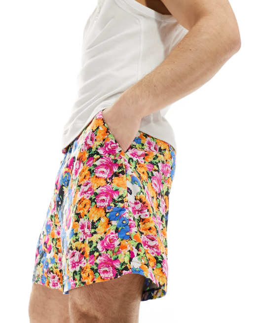 ASOS Made In Kenya - Pantaloncini squadrati con stampa a fiori, 4 di 5