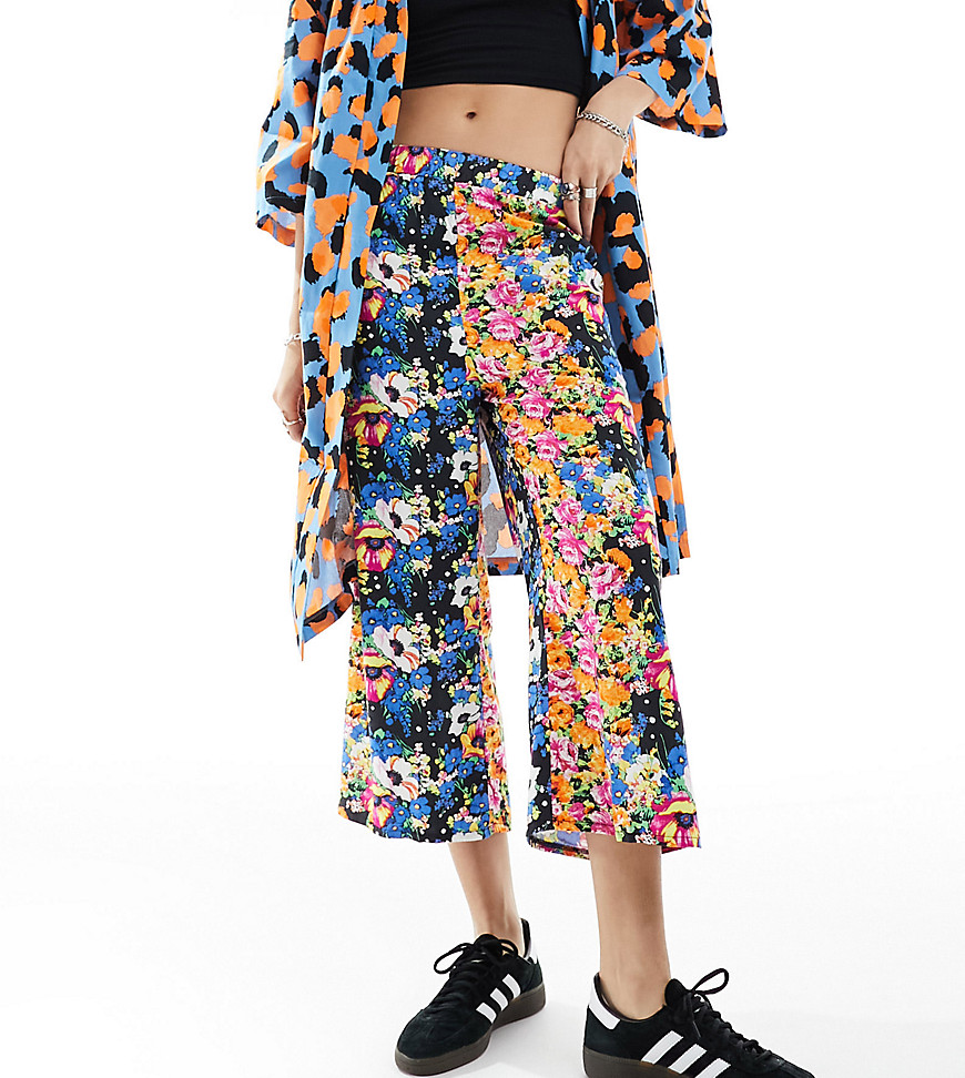 ASOS MADE IN KENYA pull on trousers in floral print-Multi