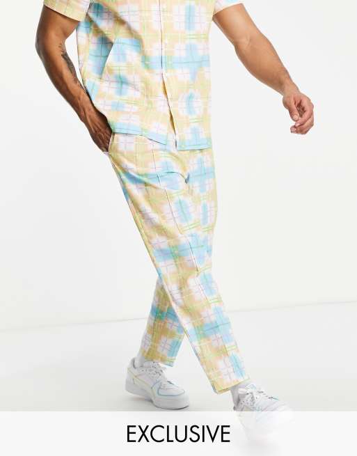 ASOS MADE IN KENYA slim fit jogger in check print