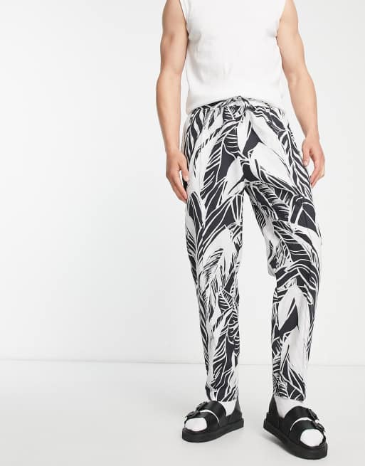ASOS MADE IN KENYA tapered pants in black and white