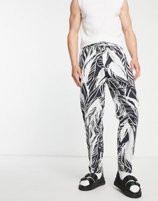 ASOS MADE IN KENYA tapered trouser in black and white