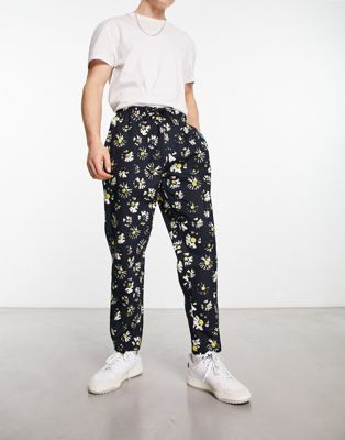 ASOS MADE IN KENYA tapered trouser in daisy print