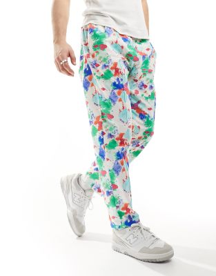 ASOS MADE IN ASOS MADE IN KENYA tapered trouser in splodge print-Multi