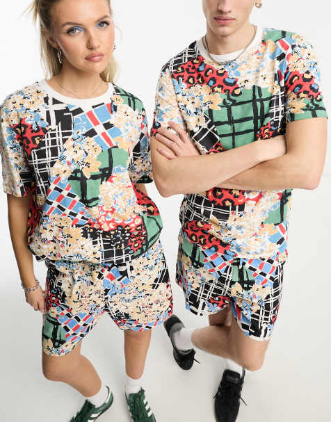ASOS MADE IN KENYA Unisex boxy shorts in cut about print - view 1