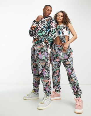 ASOS MADE IN KENYA unisex jogger in multicoloured graphic print