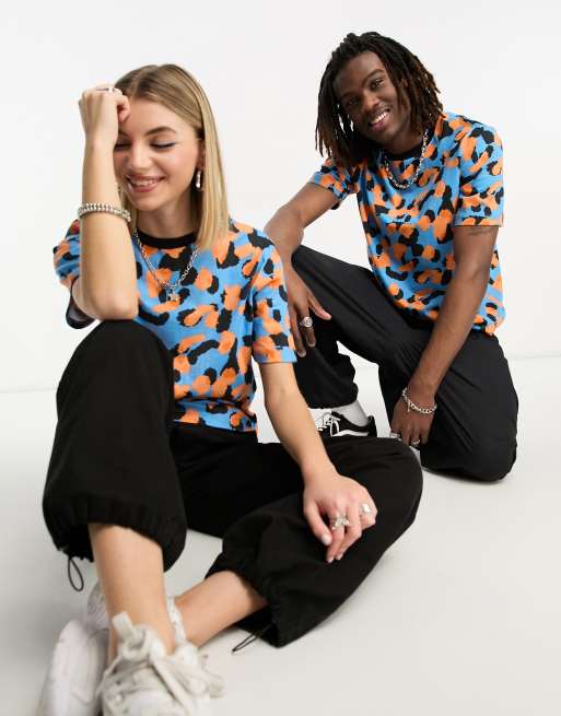 ASOS Made In Kenya Unisex – T-shirt w jaskrawy zwierzęcy wzór
