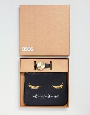 ASOS Make Up Bag and Sleek Watch Gift Set