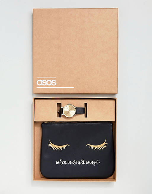 ASOS Make Up Bag and Sleek Watch Gift Set