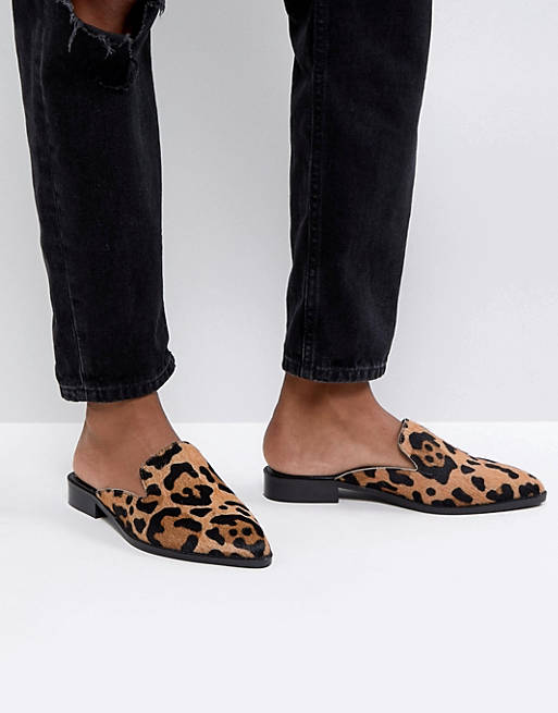 ASOS MALICE Leather Pointed Mules