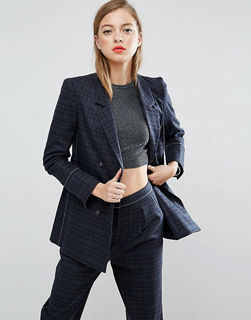 ASOS Mansy Suit Blazer with Contrast Stitch