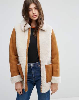 Veste en best sale mouton retourné femme