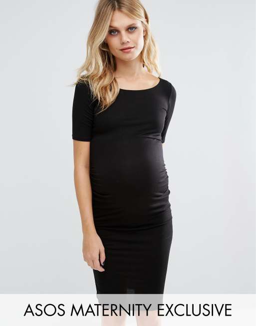 Asos Maternity Bardot Dress With Half Sleeve Asos 