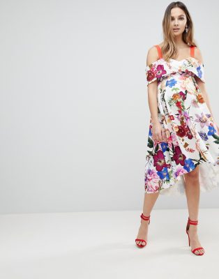 asos maternity floral dress