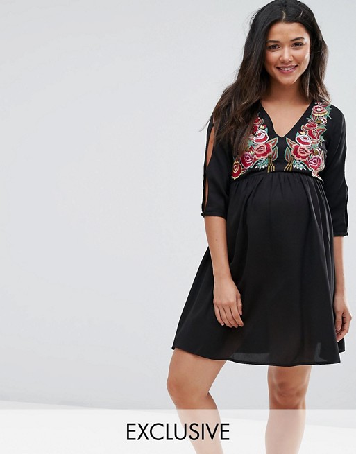 Image result for ASOS Maternity Dress with Embroidery