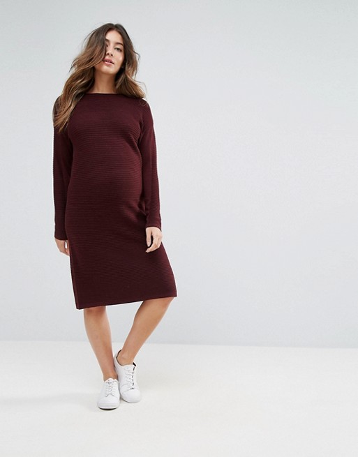 Image result for ASOS Maternity Jumper Dress In Ripple Stitch $64.00