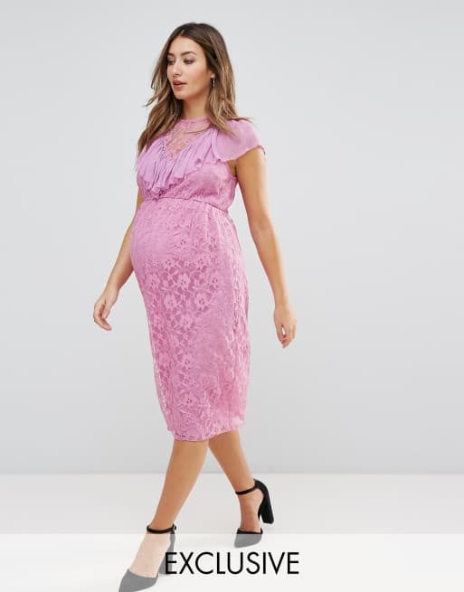 Asos maternity 2024 lace dress