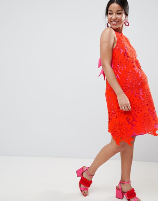 Asos maternity 2024 lace dress