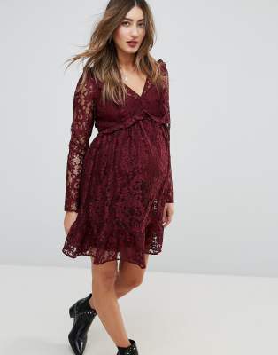 asos maternity lace dress