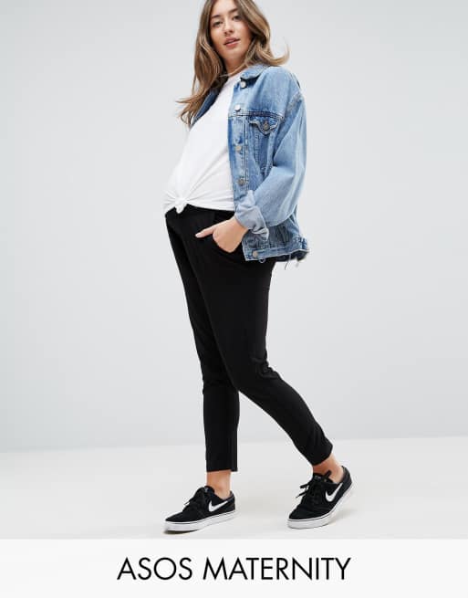 ASOS MATERNITY – Peg-byxor i jersey