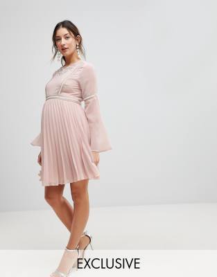 asos maternity pleated dress