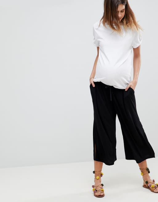 ASOS MATERNITY Under The Bump Cropped Drawstring Pants ASOS
