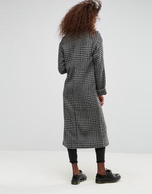 maxi check coat