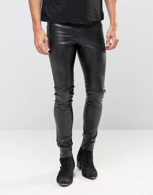 asos mens leather pants