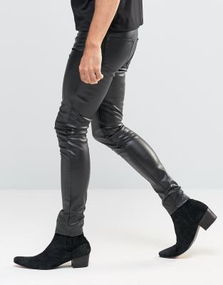 mens leather trousers asos