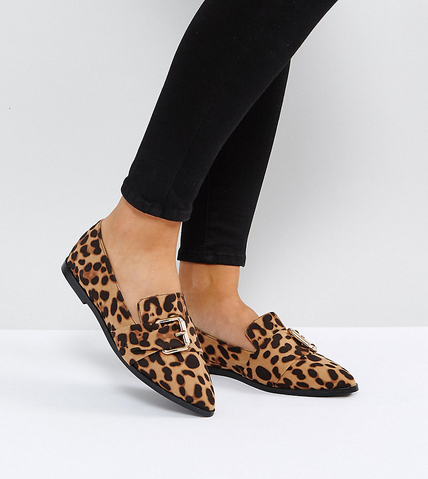 ASOS MELVIN Wide Fit Pointed Flat Shoes-Multi