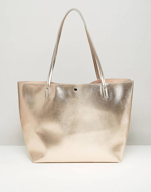 ASOS Metallic Bonded Shopper Bag