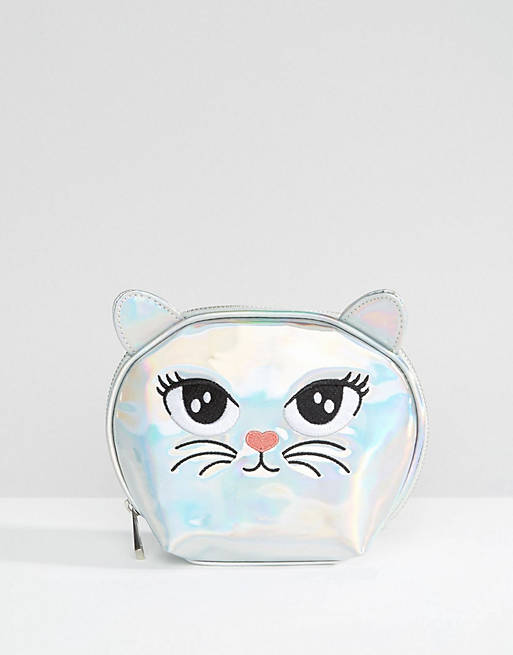 ASOS Metallic Cat Makeup Bag