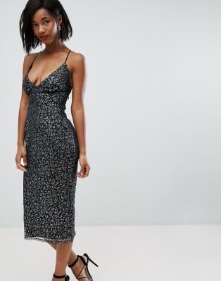 shimmer midi dress