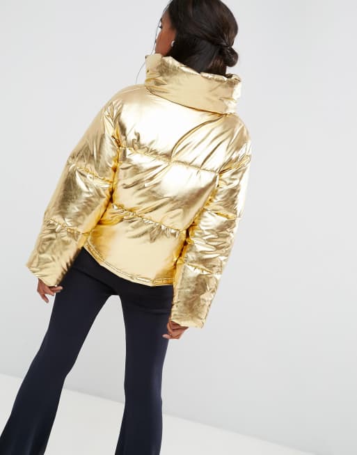 ASOS Metallic Puffer Jacket