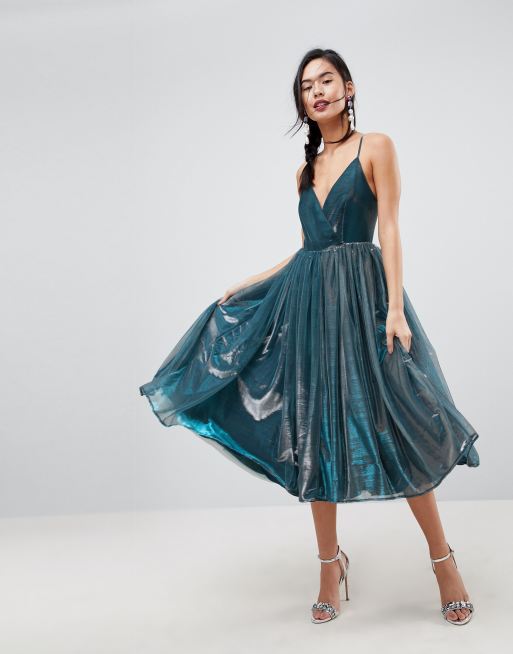 Metallic on sale tulle dress