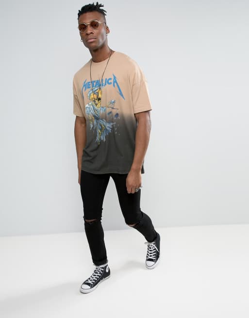 oversized band t shirt mens