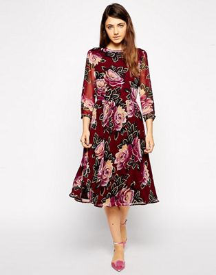 big floral print dress