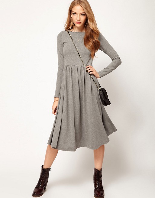 ASOS | ASOS Midi Dress With Long Sleeve