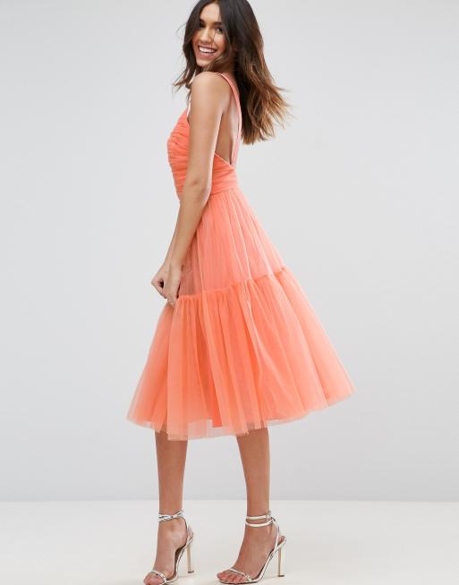 ASOS - Midi-gallakjole i tyl, 4 af 4