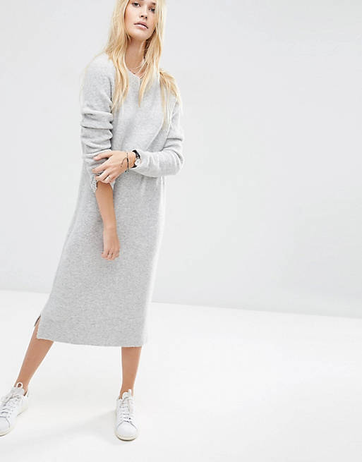 ASOS – Midi-Pulloverkleid aus Wollmischung