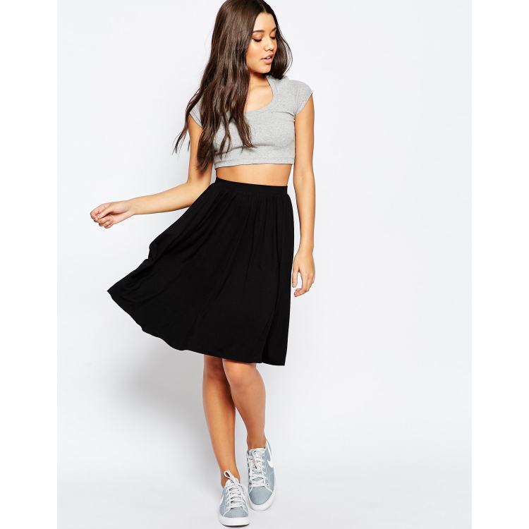 Black skater shop skirt asos