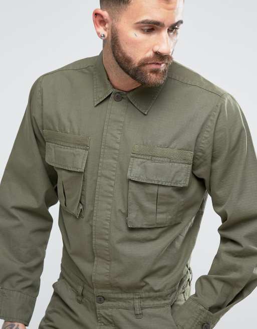 ASOS Military Boilersuit in Khaki