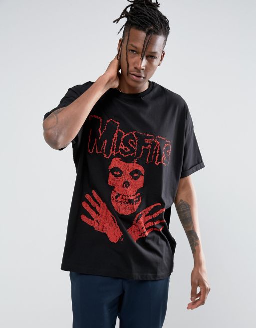 ASOS Misfits Super Oversized Band T-Shirt With Roll Sleeve | ASOS