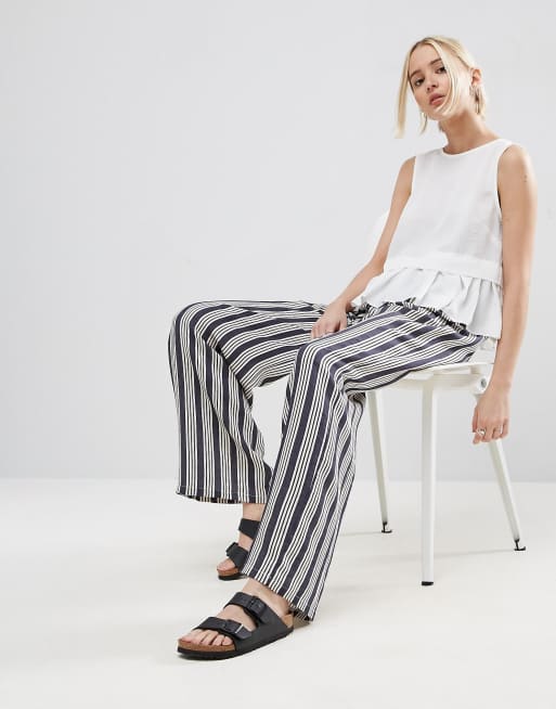 ASOS Mix and Match Jumpsuit met wijde pijpen en peplum ASOS