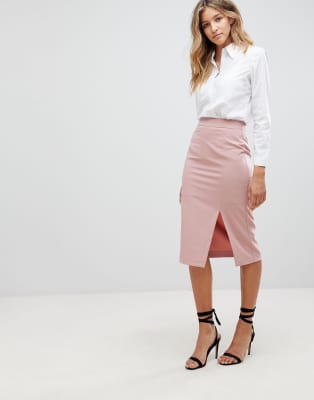 ASOS Mix & Match High Waisted Pencil Skirt with Side Split