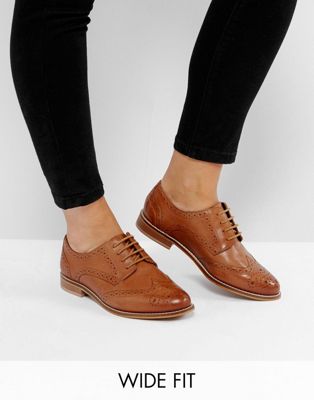 ASOS MOJITO Wide Fit Leather Brogues | ASOS