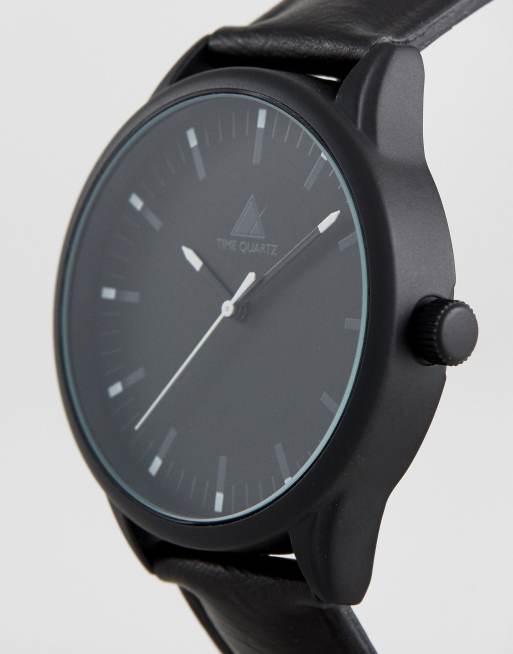 Time quartz watch on sale asos