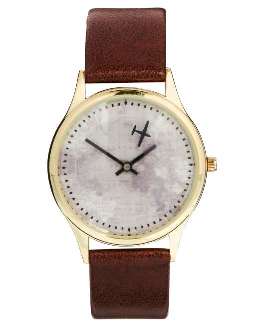 montre carte du monde asos ASOS   Montre à motif carte vintage | ASOS