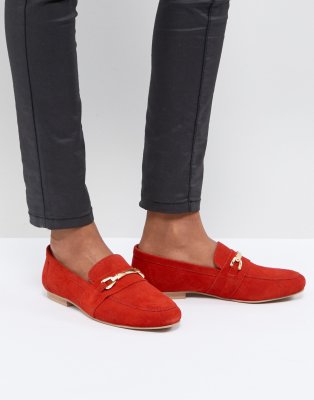 asos red loafers