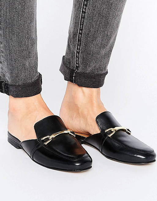 ASOS MOVIE Leather Mule Loafers