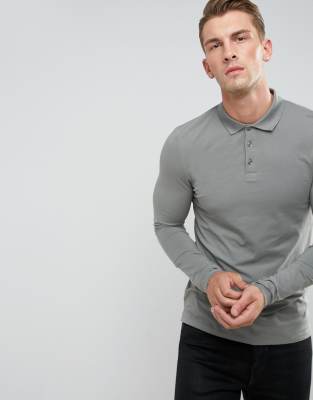 asos men's long sleeve polo shirts